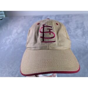 St Louis Cardinals Budweiser Hat Tan Red Adjustable Baseball Cap BDA 100% Cotton